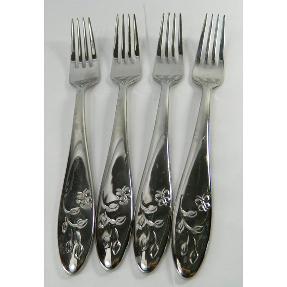 Lenox Butterfly Meadow Dinner Forks Set Of 4 In Great Condition Still Shiny! - Picture 6 of 11